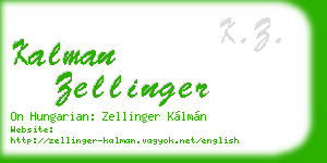 kalman zellinger business card
